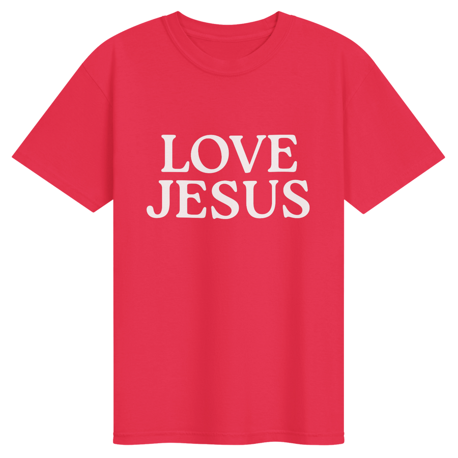 Love Jesus Signature Christian T-Shirt by Love Jesus Company — product view 1