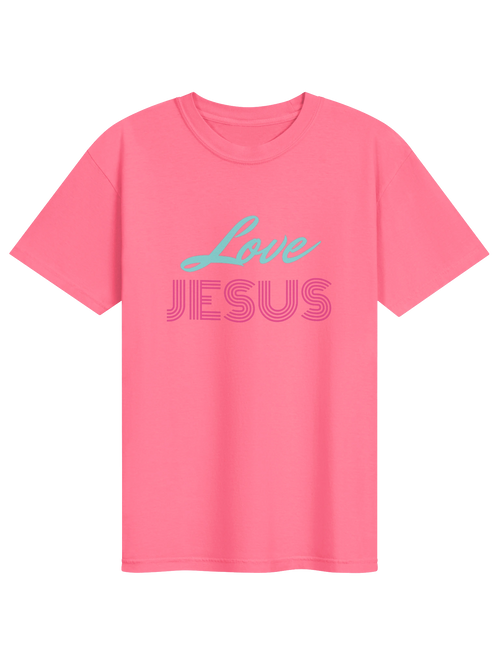 Love Jesus Retro T-Shirt